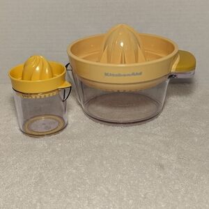 Kitchen Aid Large Juicer And Main Stays Small Juicer.